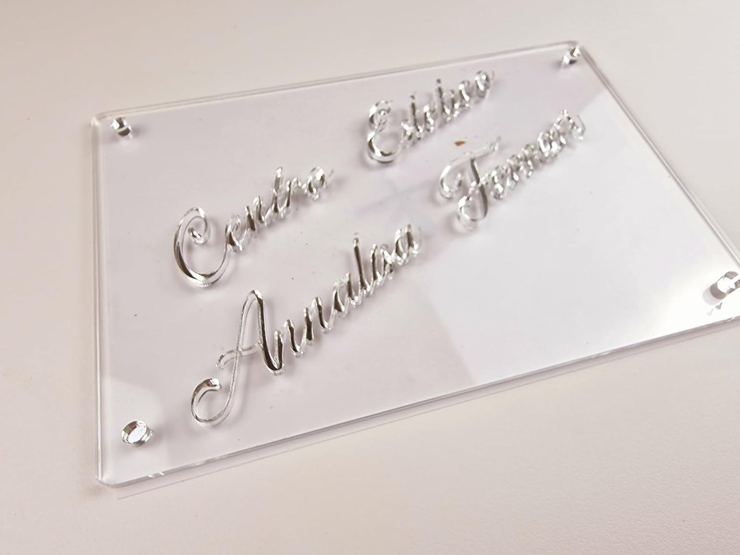 Targa in Plexiglass Personalizzata | Insegna con Caratteri in Rilievo 3mm | Targhetta Pubblicitaria, Dottori, Studi Professionali, Ristoranti, Attività commerciali