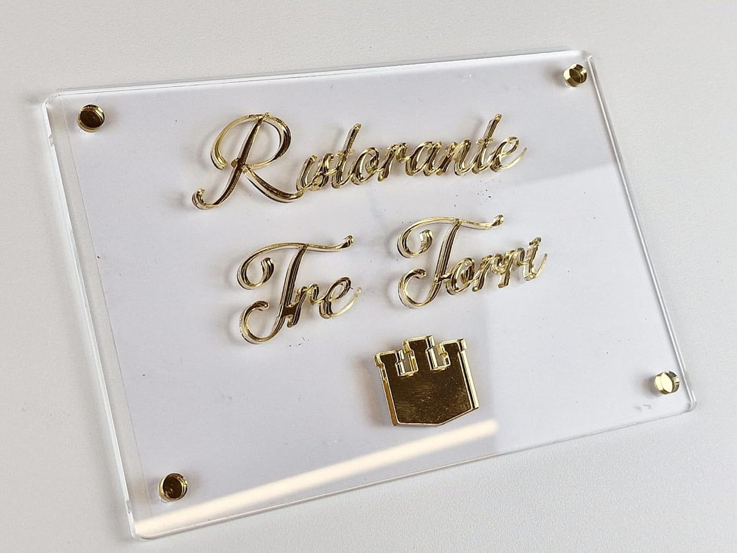 Targa in Plexiglass Personalizzata | Insegna con Caratteri in Rilievo 3mm | Targhetta Pubblicitaria, Dottori, Studi Professionali, Ristoranti, Attività commerciali