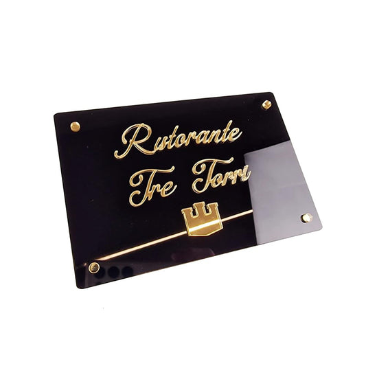 Targa in Plexiglass Personalizzata | Insegna con Caratteri in Rilievo 3mm | Targhetta Pubblicitaria, Dottori, Studi Professionali, Ristoranti, Attività commerciali